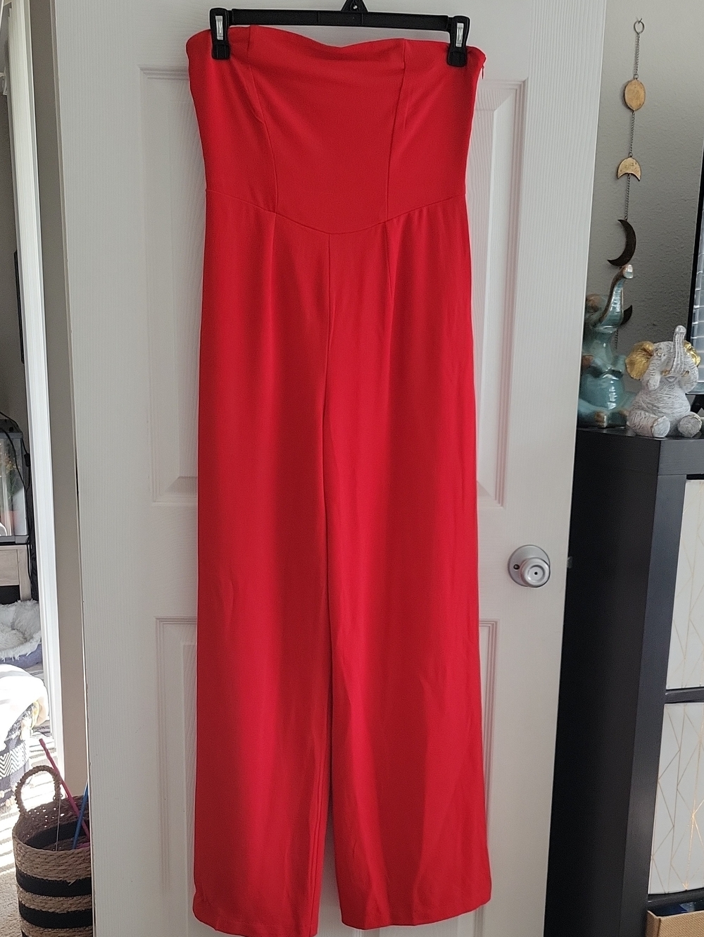 wild fable Strapless Wide-Leg Jumpsuit M Red NWT Removable Straps Fully Lined